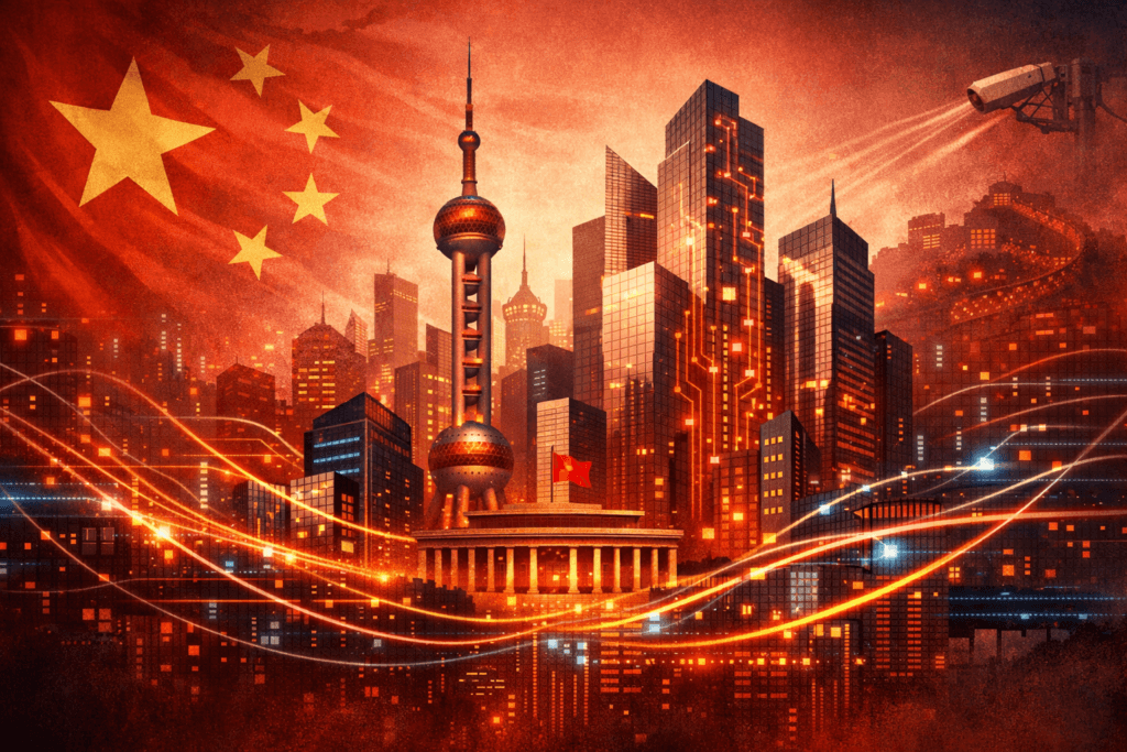 Futuristic city of state power