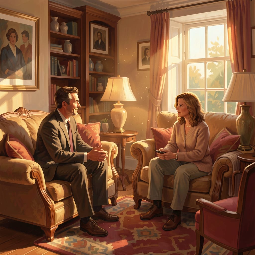 Honest communication between individuals fostering trust and clarity
