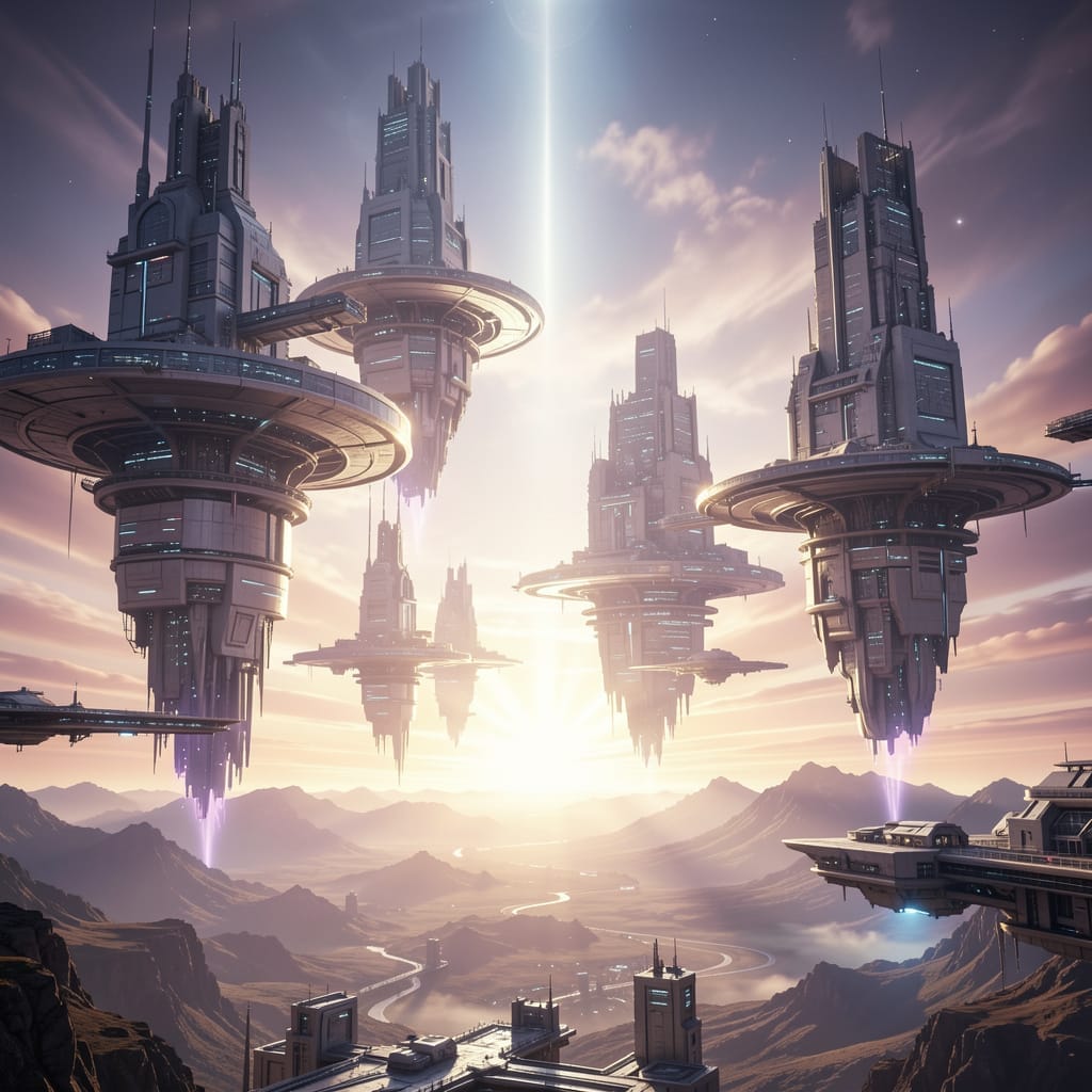 AI generated cinematic storytelling futuristic environment